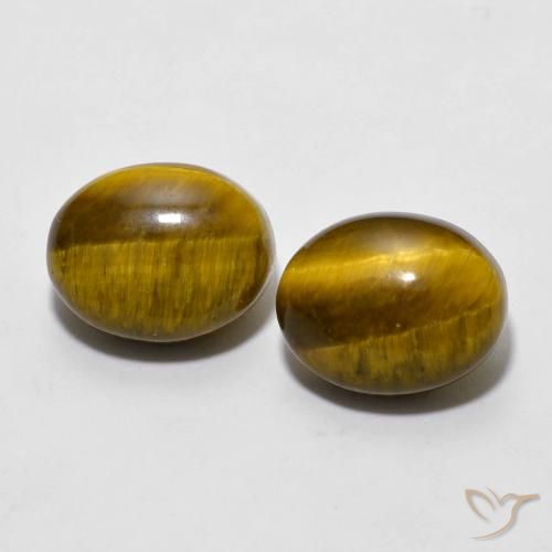 6.04ctw Natural Marrom Quente Olho de Tigre, oval, Opaco
