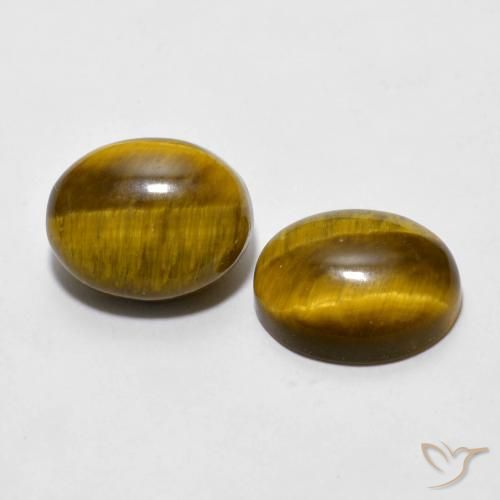 Pedras preciosas de Olho de Tigre Marrom Quente natural de 6.04 ct, oval, Opaco