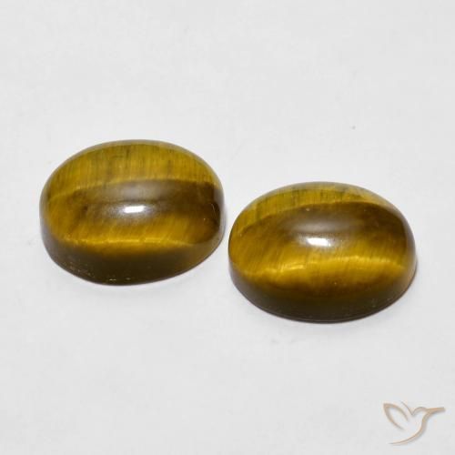Pedras preciosas de Olho de Tigre Marrom Quente natural de 6.04 ct, oval, Opaco