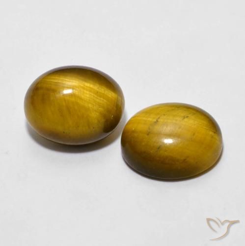 Pedras preciosas de Olho de Tigre Castanho médio natural de 6.04 ct, oval, Opaco