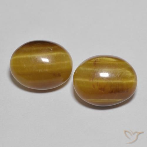 5.95ctw Natural Marrom Quente Olho de Tigre, Formato de pêra, Opaco