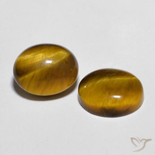 Pedras preciosas de Olho de Tigre Gingerbread Marrom natural de 5.74 ct, oval, Opaco