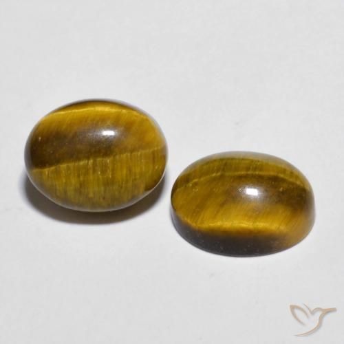 Pedras preciosas de Olho de Tigre Marrom Quente natural de 6.06 ct, oval, Opaco