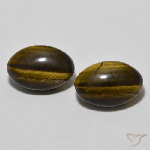 8.17ctw Natural Marrom Quente Olho de Tigre, oval, Opaco