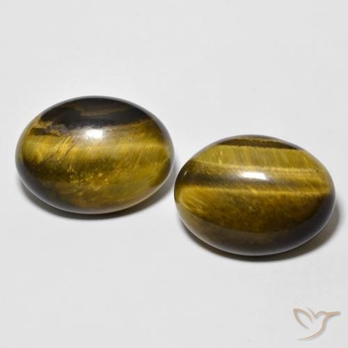 16.27ctw Natural Marrom Quente Olho de Tigre, oval, Opaco