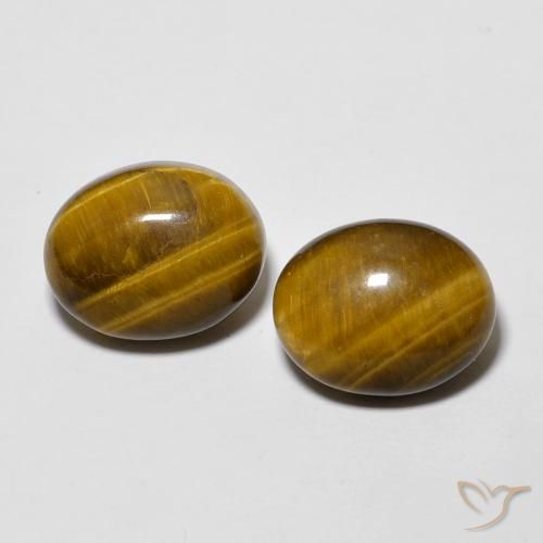 6.01ctw Natural Marrom dourado Olho de Tigre, oval, Opaco