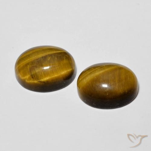 Pedras preciosas de Olho de Tigre Marrom dourado natural de 6.01 ct, oval, Opaco