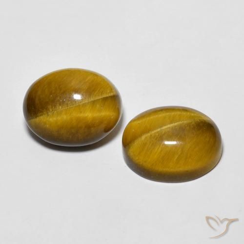 Pedras preciosas de Olho de Tigre Marrom Quente natural de 6.20 ct, oval, Opaco