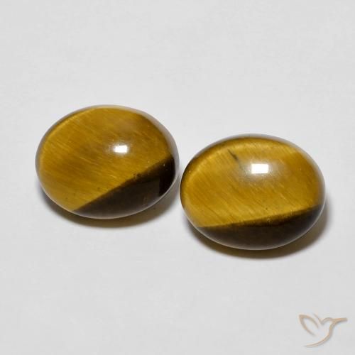 5.69ctw Natural Marrom dourado Olho de Tigre, oval, Opaco