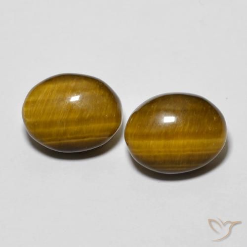 6.12ctw Natural Marrom Quente Olho de Tigre, oval, Opaco