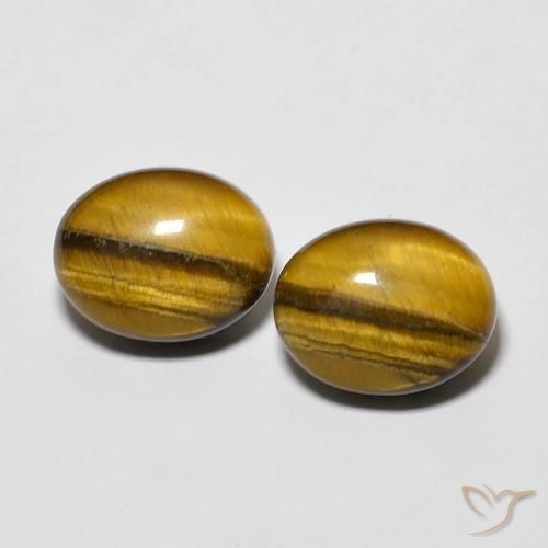 6.15ctw Natural Marrom-amarelado Olho de Tigre, oval, Opaco
