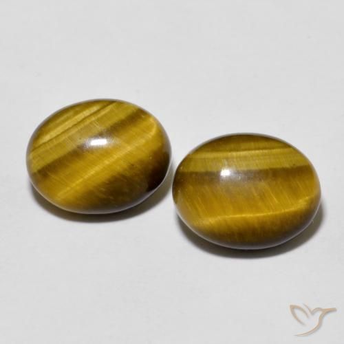 5.71ctw Natural Marrom-amarelado Olho de Tigre, oval, Opaco