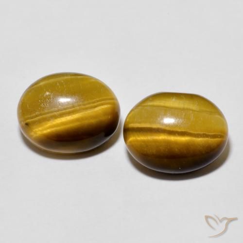 5.60ctw Natural Marrom claro Olho de Tigre, oval, Opaco