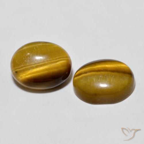 Pedras preciosas de Olho de Tigre Marrom claro natural de 5.60 ct, oval, Opaco