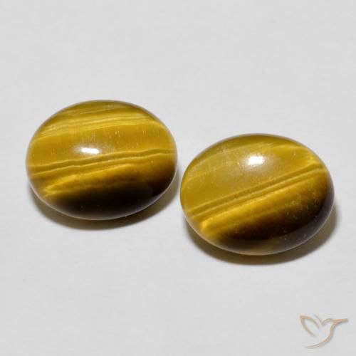 5.72ctw Natural Marrom dourado Olho de Tigre, oval, Opaco