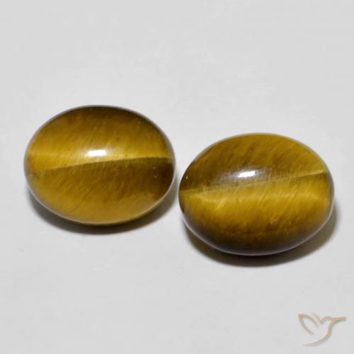 6.22ctw Natural Marrom dourado Olho de Tigre, oval, Opaco
