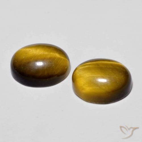 Pedras preciosas de Olho de Tigre Castanho médio natural de 6.01 ct, oval, Opaco
