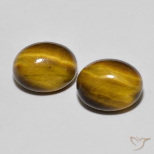 6.11ctw Natural Marrom dourado Olho de Tigre, oval, Opaco