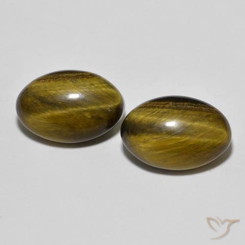 8.31ctw Natural Marrom Quente Olho de Tigre, oval, Opaco