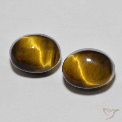 10.69ctw Natural Marrom dourado Olho de Tigre, oval, Opaco