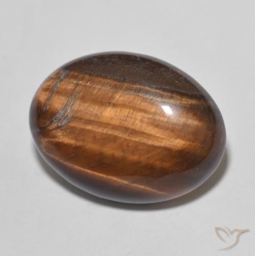Olho de Tigre Castanho Canela Profundo Natural 10.26ct, oval, Opaco