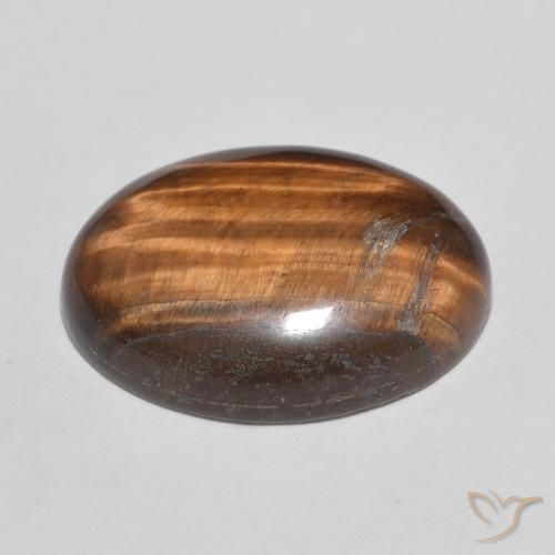 Olho de Tigre Castanho Canela Profundo Natural 10.26ct, oval, Opaco