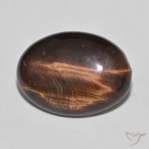 8.35ct Natural Marrom avermelhado Olho de Tigre, oval, Opaco