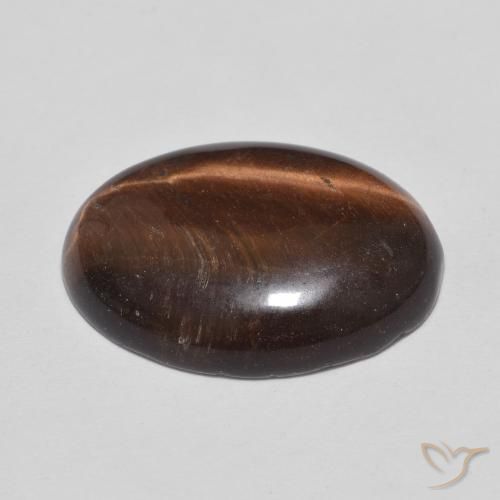 Olho de Tigre Marrom avermelhado Natural 8.35ct, oval, Opaco