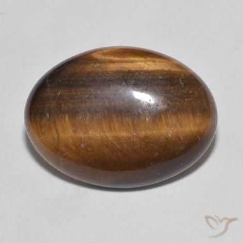9.35ct Natural Marrom Quente Olho de Tigre, oval, Opaco