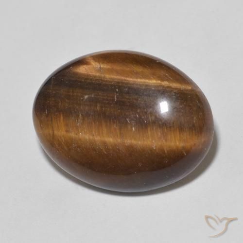 Olho de Tigre Marrom Quente Natural 9.35ct, oval, Opaco