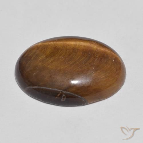 Olho de Tigre Castanho médio Natural 9.26ct, oval, Opaco