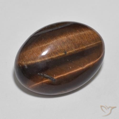 Olho de Tigre Medium Dark-Brown Natural 10.54ct, oval, Opaco