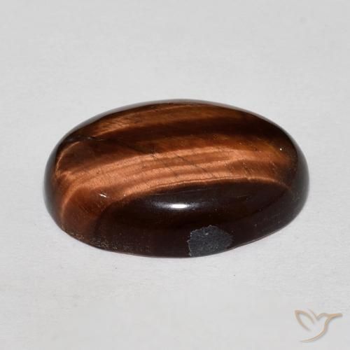 Olho de Tigre Castanho médio Natural 11.25ct, oval, Opaco