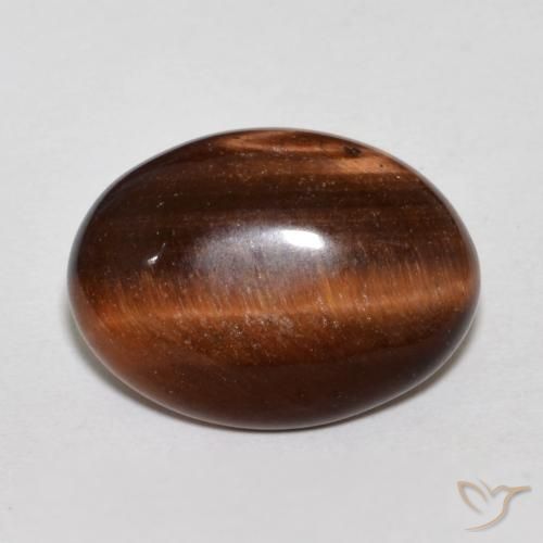 9.59ct Natural Pecan Brown Olho de Tigre, oval, Opaco