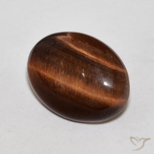 Olho de Tigre Pecan Brown Natural 9.59ct, oval, Opaco