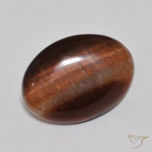 Olho de Tigre Marrom avermelhado Natural 9.89ct, oval, Opaco