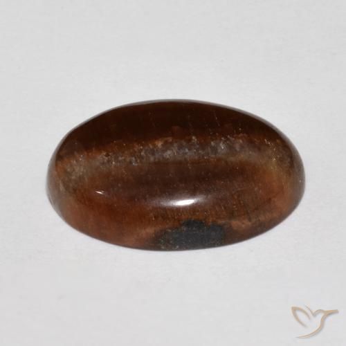 Olho de Tigre Marrom avermelhado Natural 9.89ct, oval, Opaco