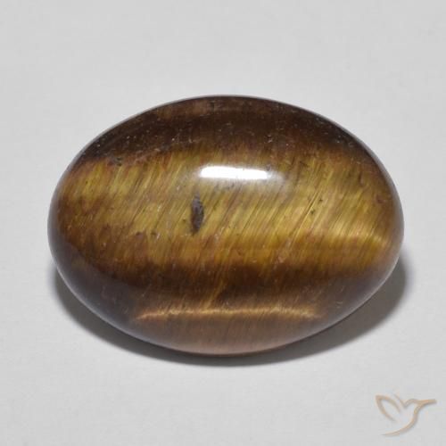 9.52ct Natural Marrom Quente Olho de Tigre, oval, Opaco