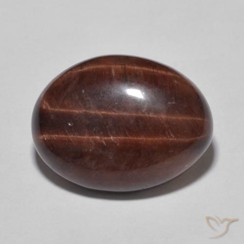 7.73ct Natural Pecan Brown Olho de Tigre, oval, Opaco