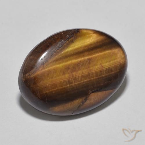 9.00ct Natural Marrom Olho de Tigre, oval, Opaco