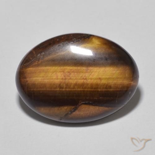 Olho de Tigre Marrom Natural 9.00ct, oval, Opaco
