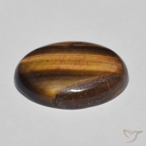 Olho de Tigre Marrom Natural 9.00ct, oval, Opaco