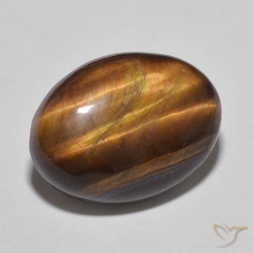 Olho de Tigre Medium Dark-Brown Natural 11.69ct, oval, Opaco