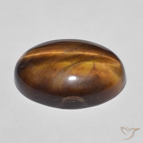Olho de Tigre Medium Dark-Brown Natural 11.69ct, oval, Opaco