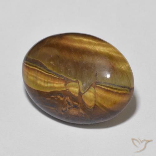 9.28ct Natural Dourado Marrom Olho de Tigre, oval, Opaco