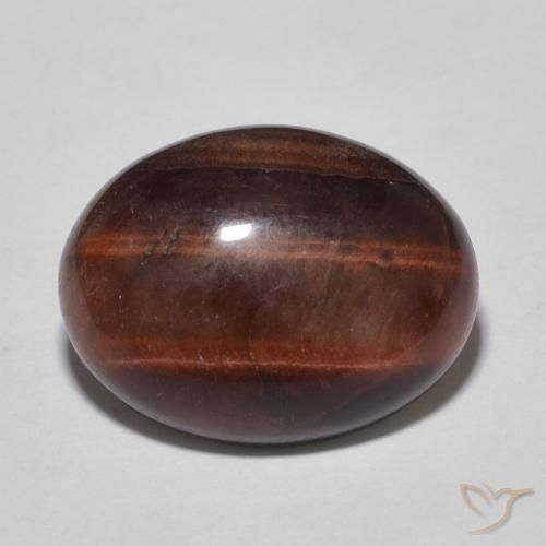 7.47ct Natural Pecan Brown Olho de Tigre, oval, Opaco
