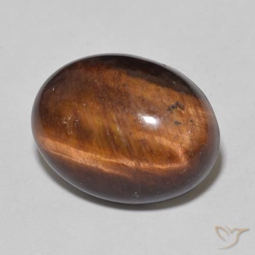 Olho de Tigre Marrom avermelhado Natural 9.18ct, oval, Opaco