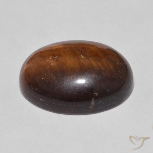 Olho de Tigre Marrom avermelhado Natural 9.18ct, oval, Opaco