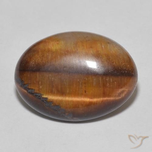 9.52ct Natural Marrom dourado Olho de Tigre, oval, Opaco