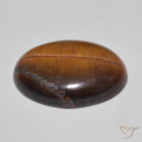 Olho de Tigre Marrom dourado Natural 9.52ct, oval, Opaco